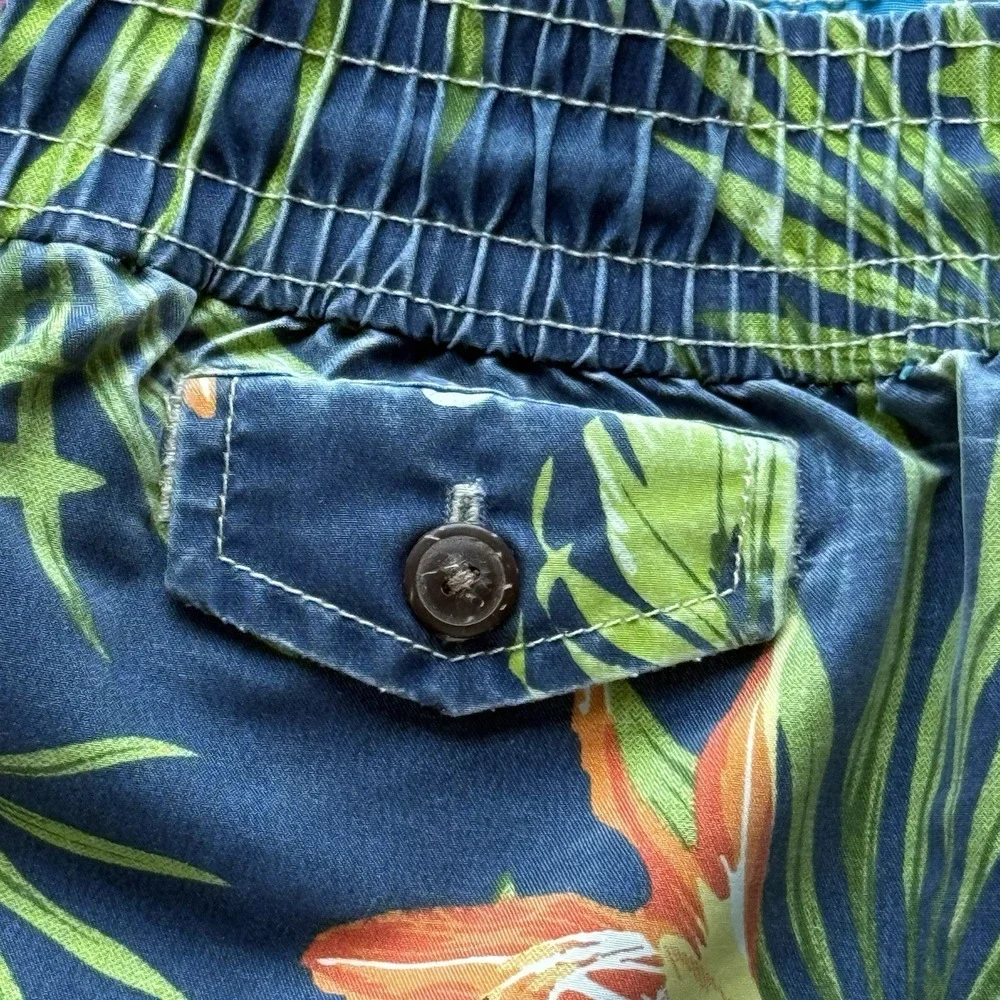 Polo Ralph Lauren Mens Traveler Swim Shorts Tropical Floral Pattern Size Medium